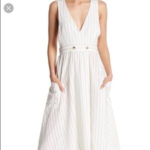Free people NWT ivory dress with stripes